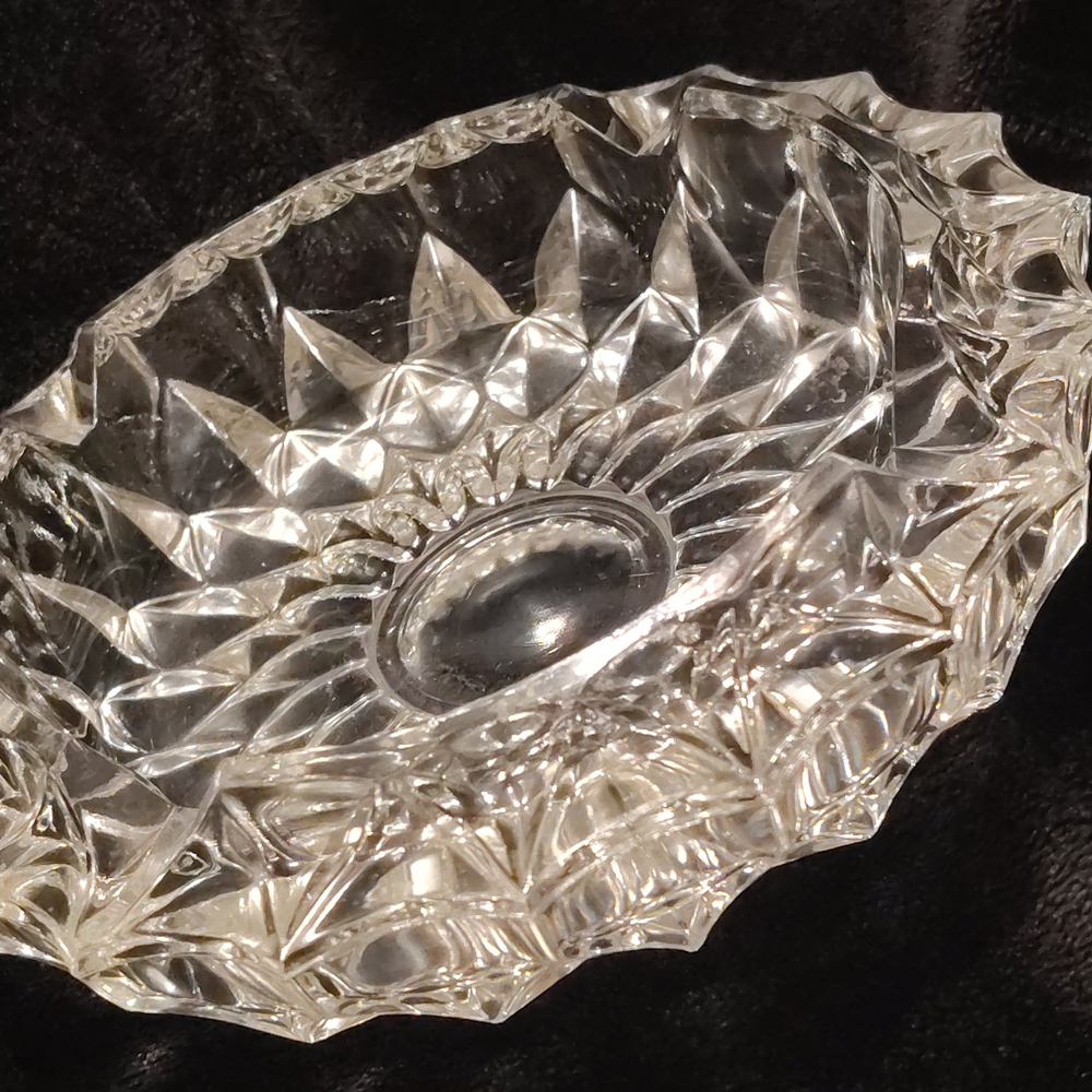 Vintage Elegant Crystal Cut Glass Bowl
